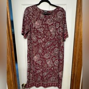 Roz & Ali burgundy sheath dress XL